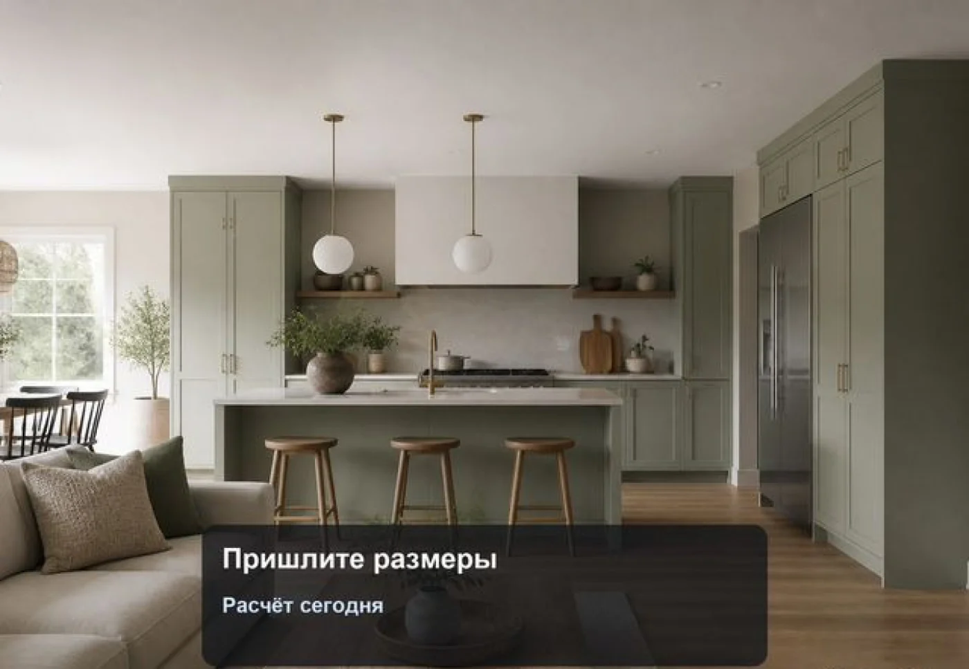 Кухня Лайн-2 под потолок на заказ с рассрочкой